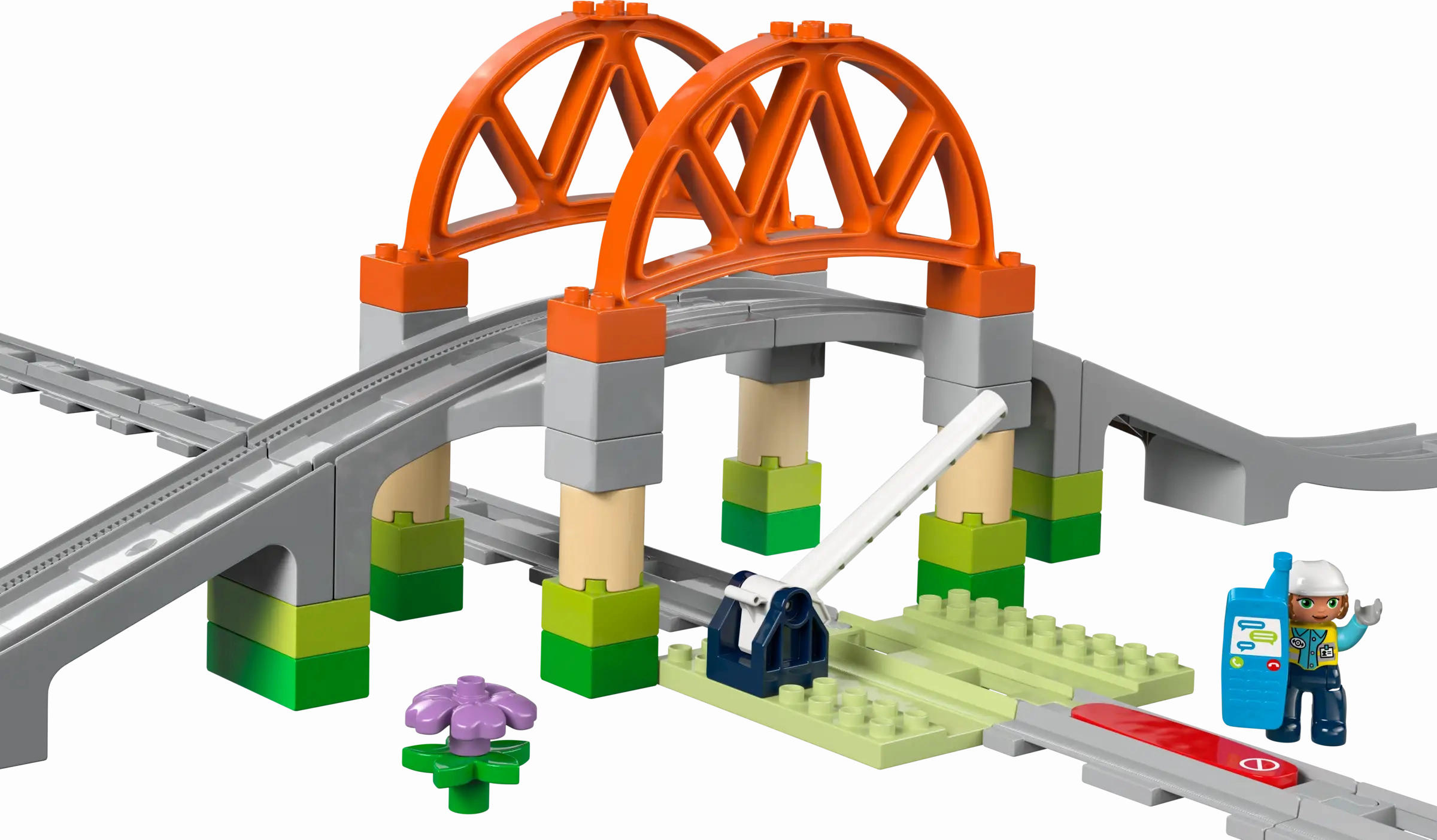 LEGO DUPLO 10246 Train Bridge and Tracks Expansion Set