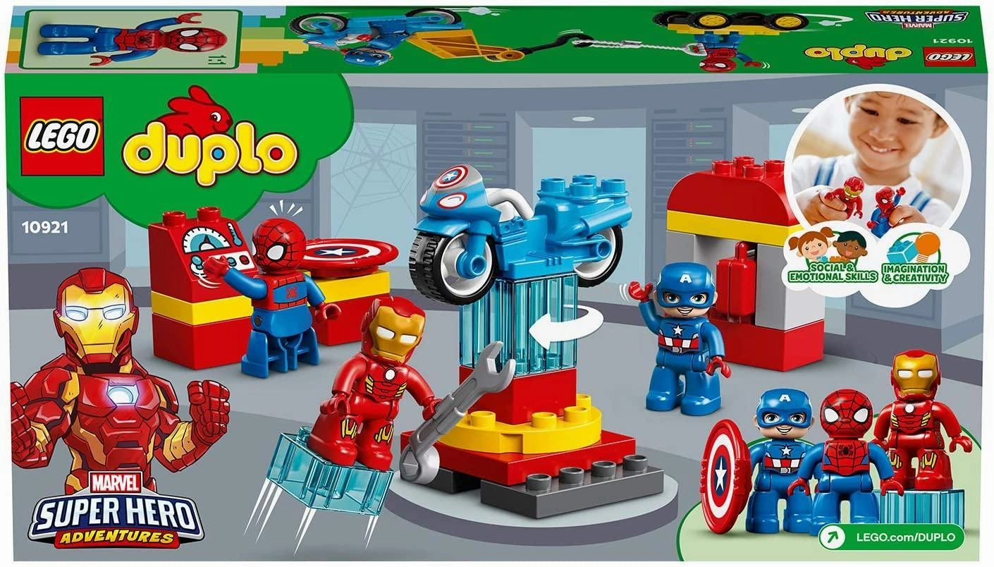 LEGO DUPLO 10921 Marvel Super Heroes Lab with Spiderman, Ironman and Captain America