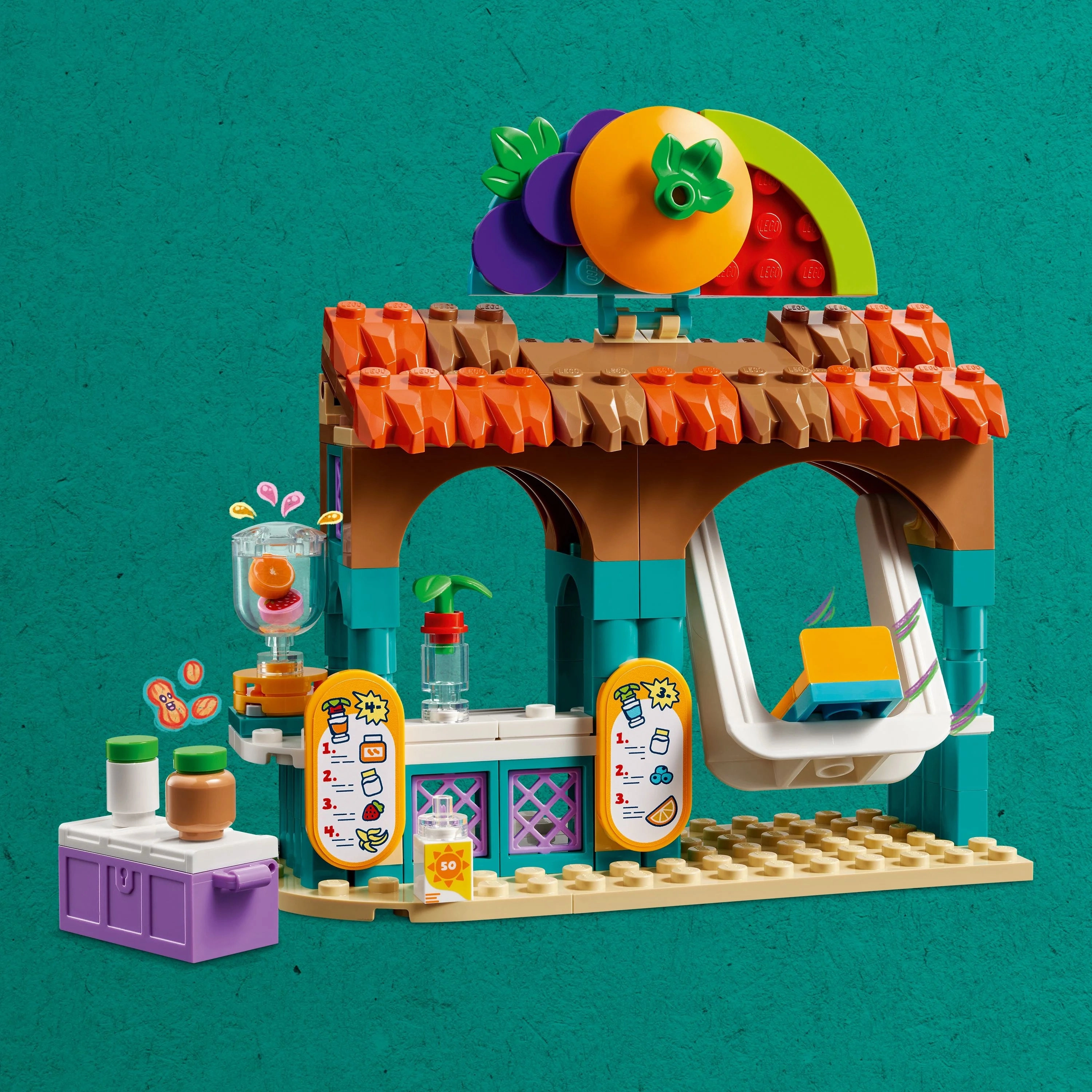 LEGO Friends Beach Smoothie Stand, Kids Play Food Set, Gift Idea for Girls and Boys 42625