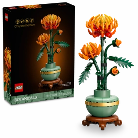 LEGO Icons Chrysanthemum Flower Decor Building Set, Zero-Maintenance Plant Gift for Adults 10368