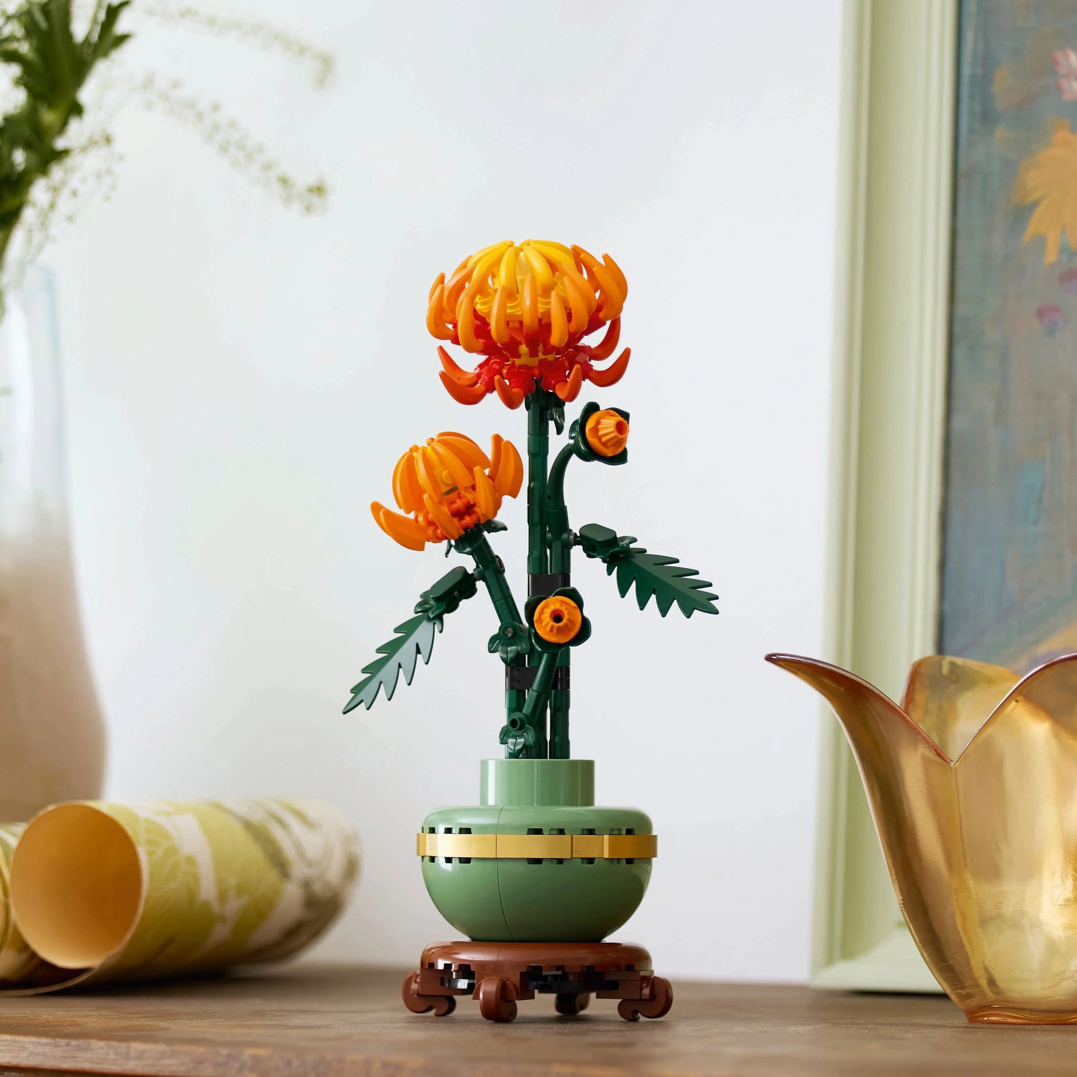 LEGO Icons Chrysanthemum Flower Decor Building Set, Zero-Maintenance Plant Gift for Adults 10368