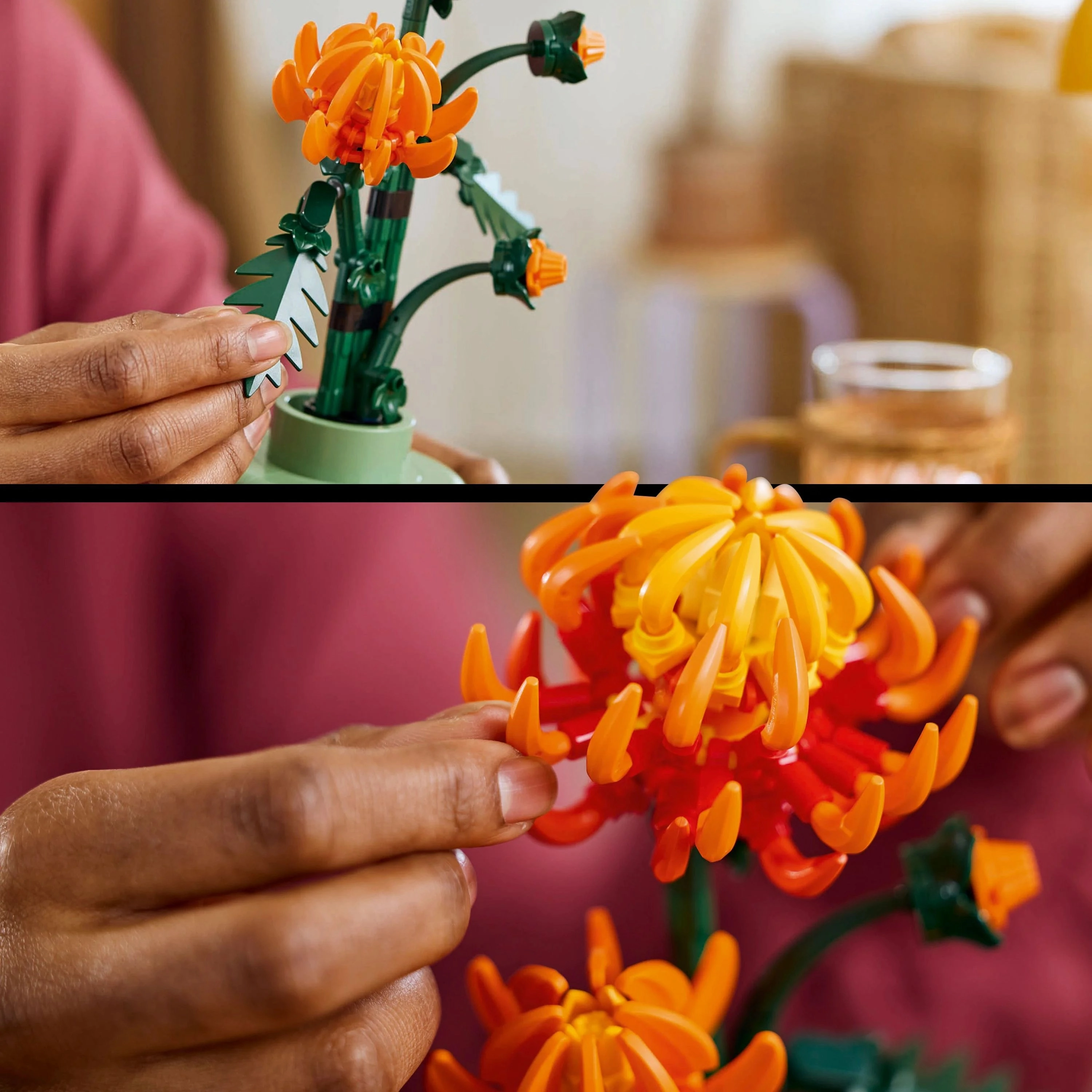 LEGO Icons Chrysanthemum Flower Decor Building Set, Zero-Maintenance Plant Gift for Adults 10368