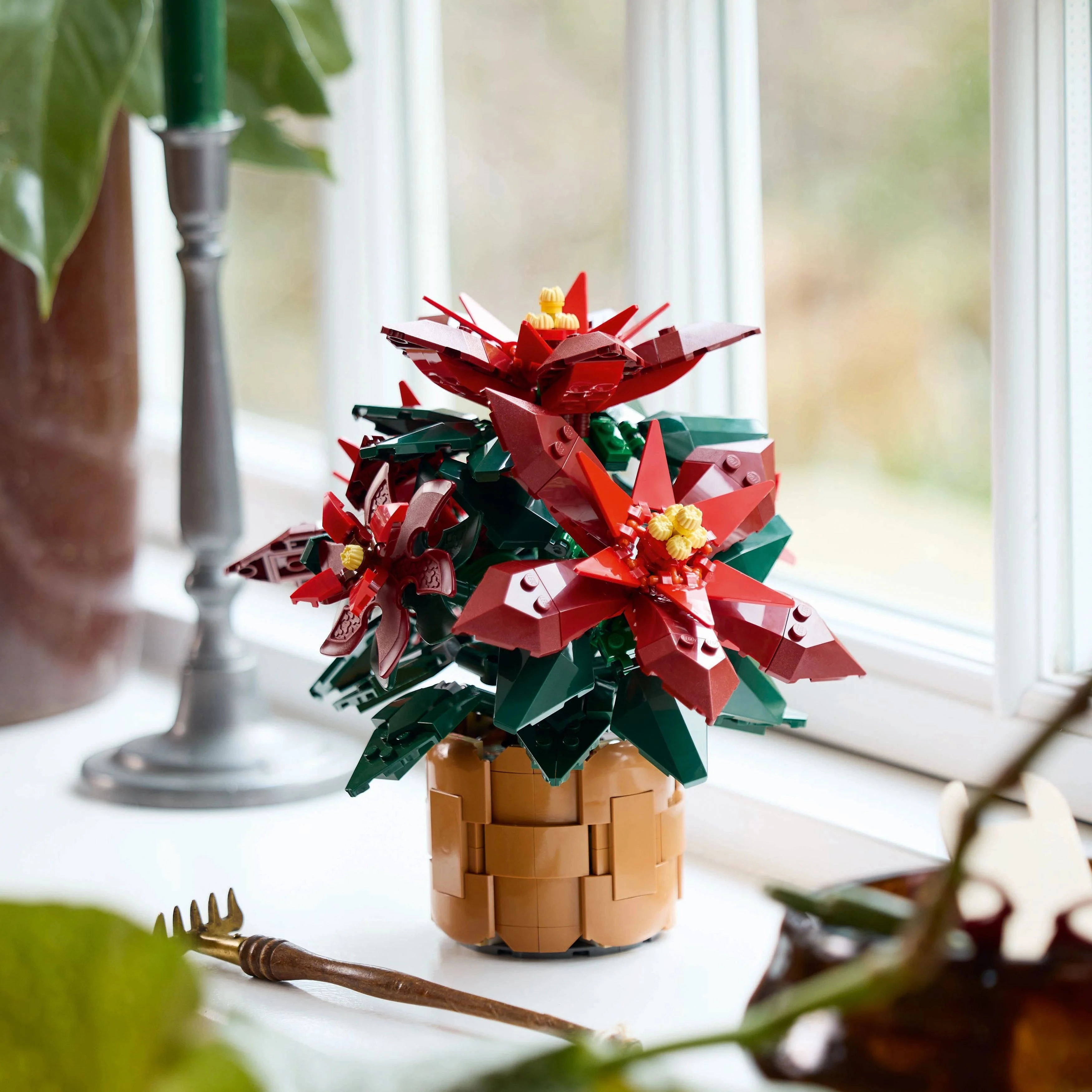 LEGO Icons Poinsettia Plant Decor Building Set for Adults 10370