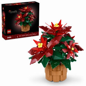 LEGO Icons Poinsettia Plant Decor Building Set for Adults 10370