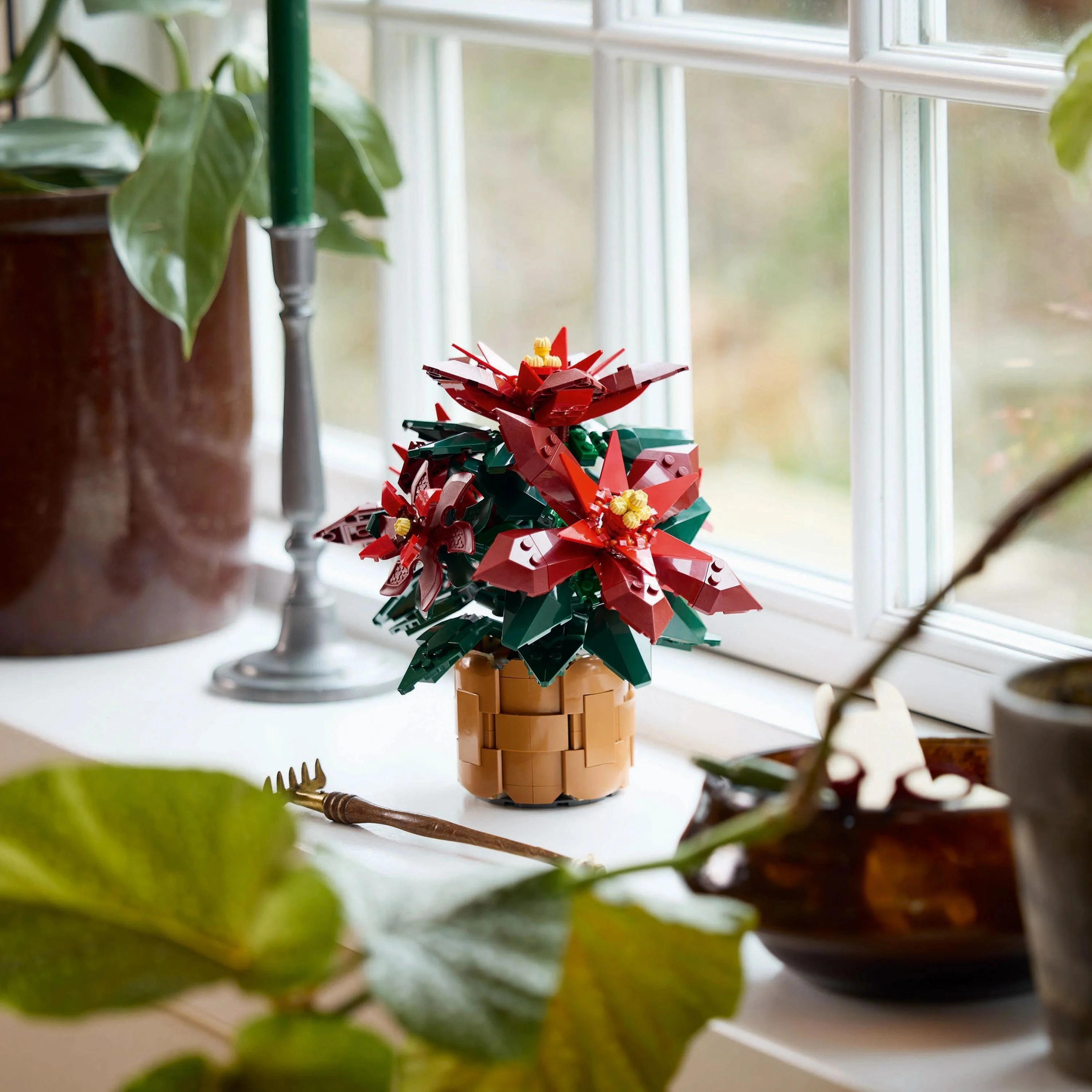 LEGO Icons Poinsettia Plant Decor Building Set for Adults 10370