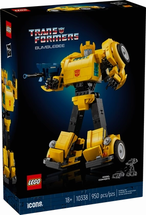LEGO Icons Transformers Bumblebee Robot Action Figure Building Set for Adults 10338