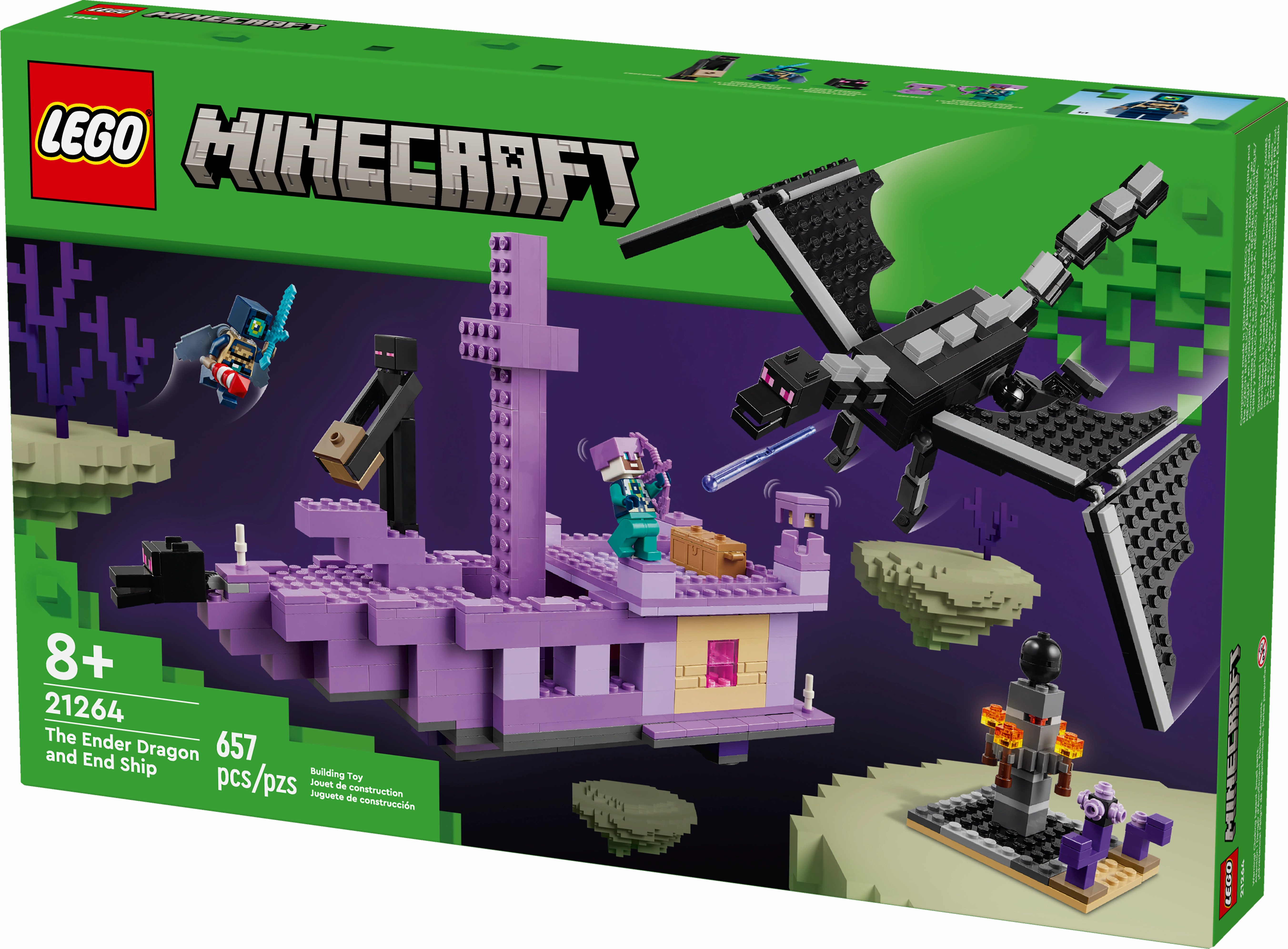 LEGO Minecraft The Ender Dragon and End Ship Video-Game Adventure Toy 21264
