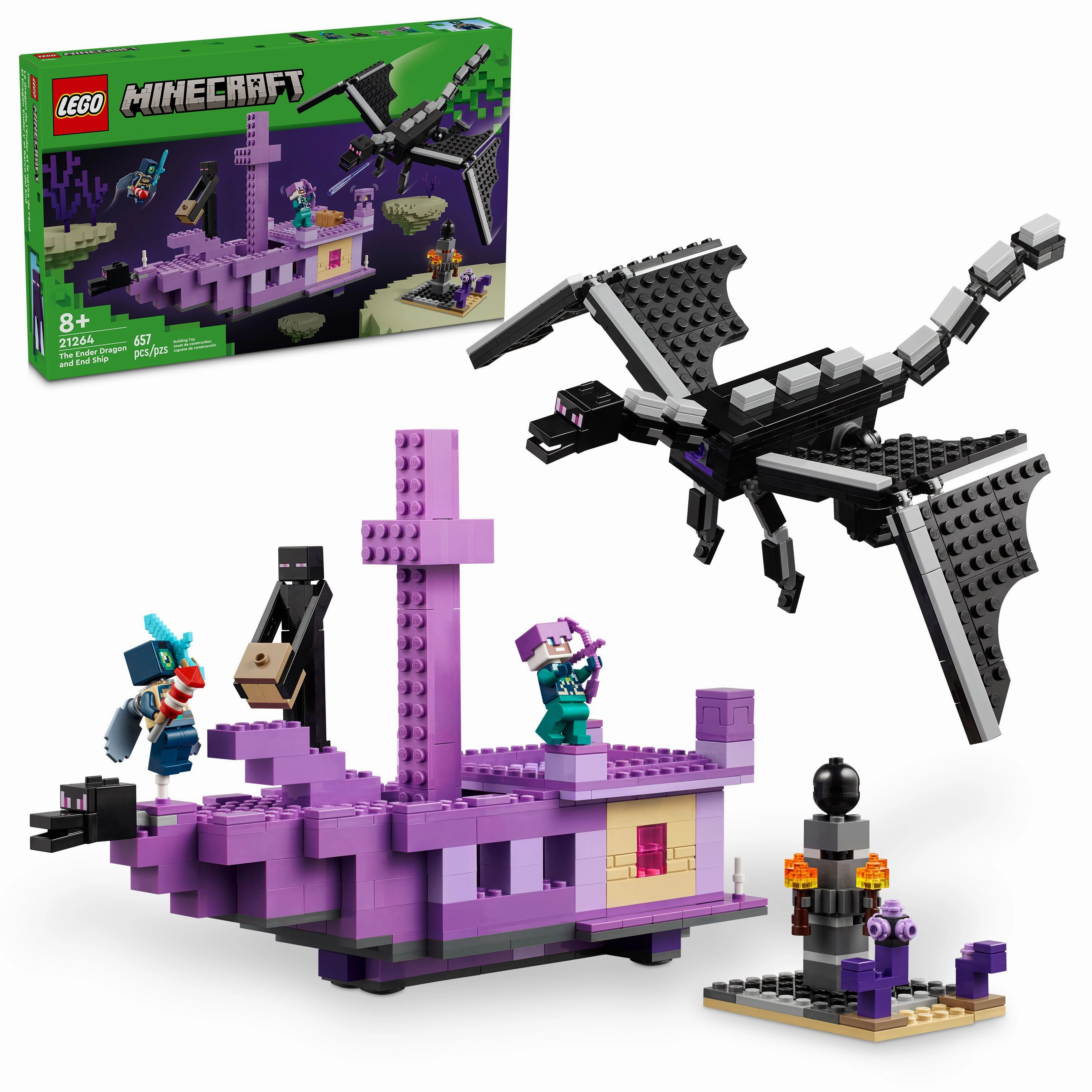 LEGO Minecraft The Ender Dragon and End Ship Video-Game Adventure Toy 21264