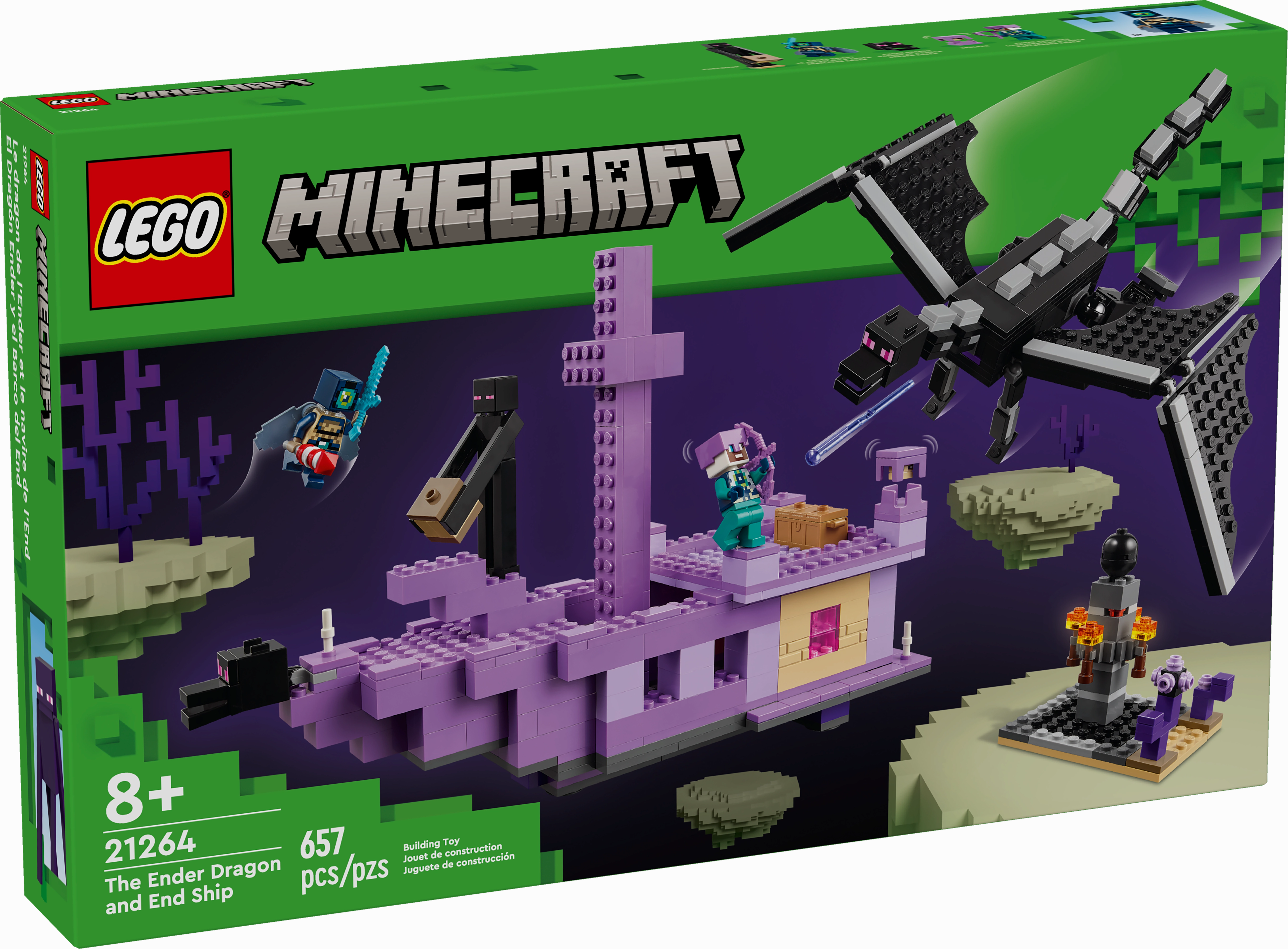 LEGO Minecraft The Ender Dragon and End Ship Video-Game Adventure Toy 21264