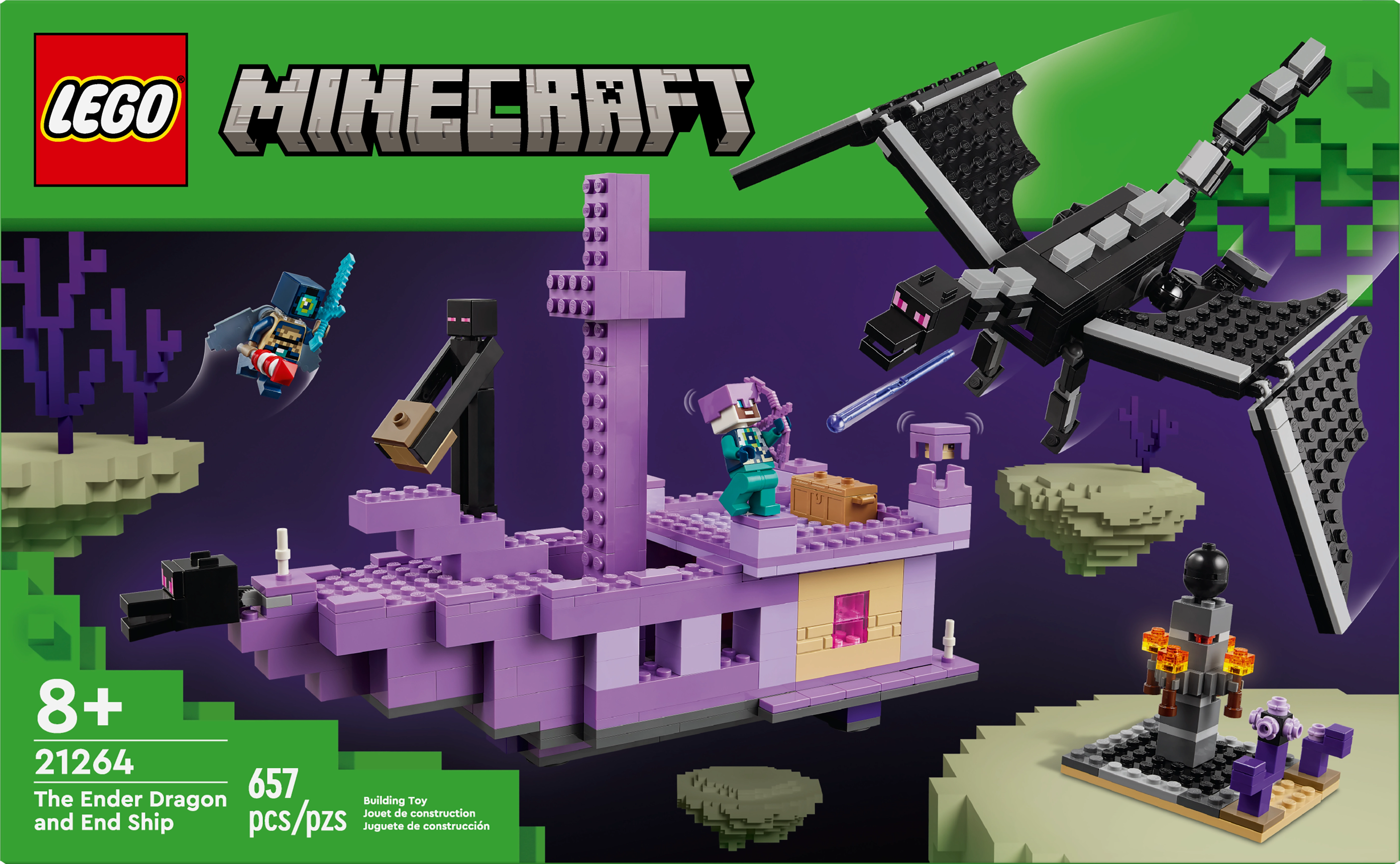 LEGO Minecraft The Ender Dragon and End Ship Video-Game Adventure Toy 21264