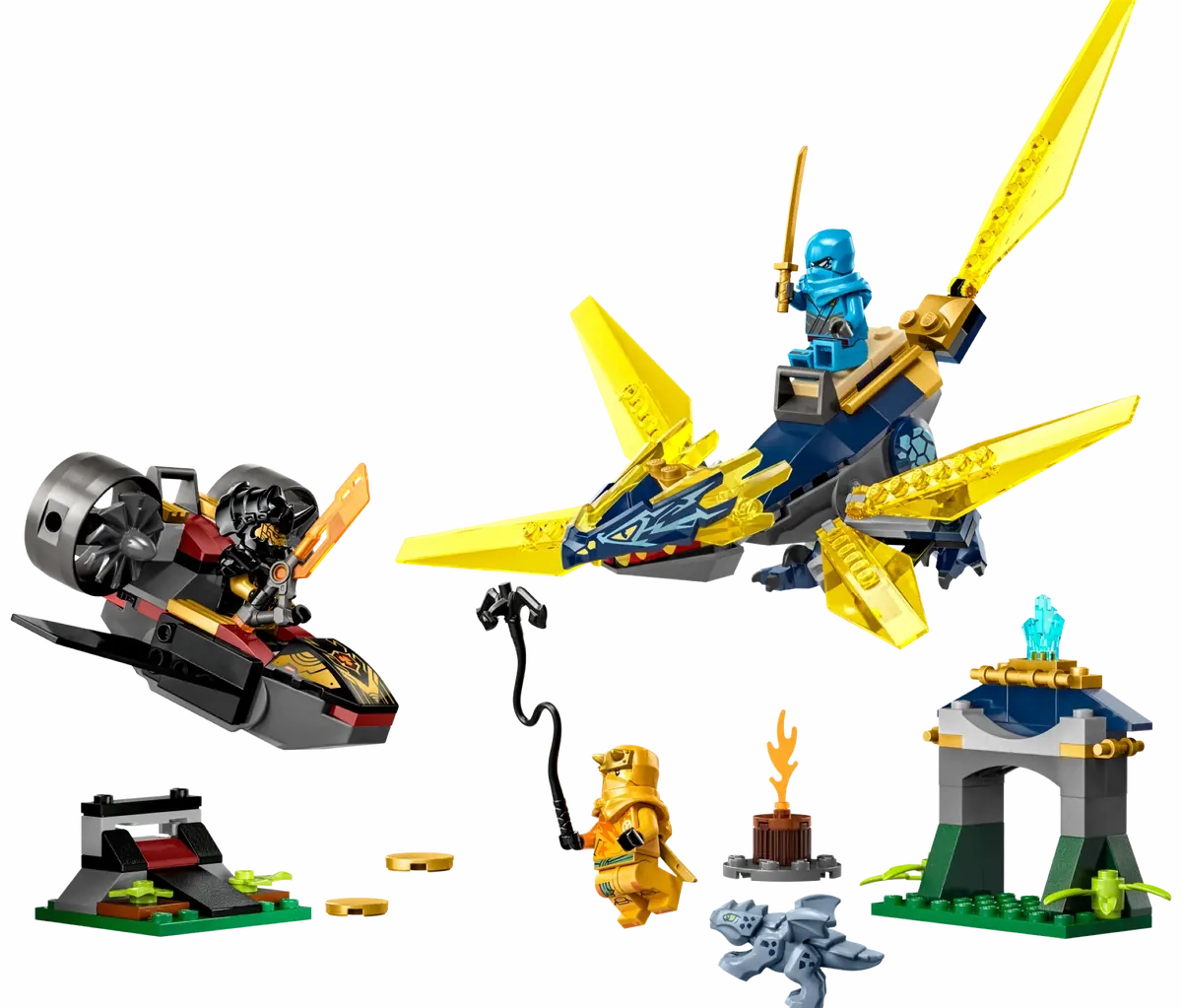 LEGO NINJAGO NYA and Arins Baby Dragon Battle 71798 Ninja Building Toy
