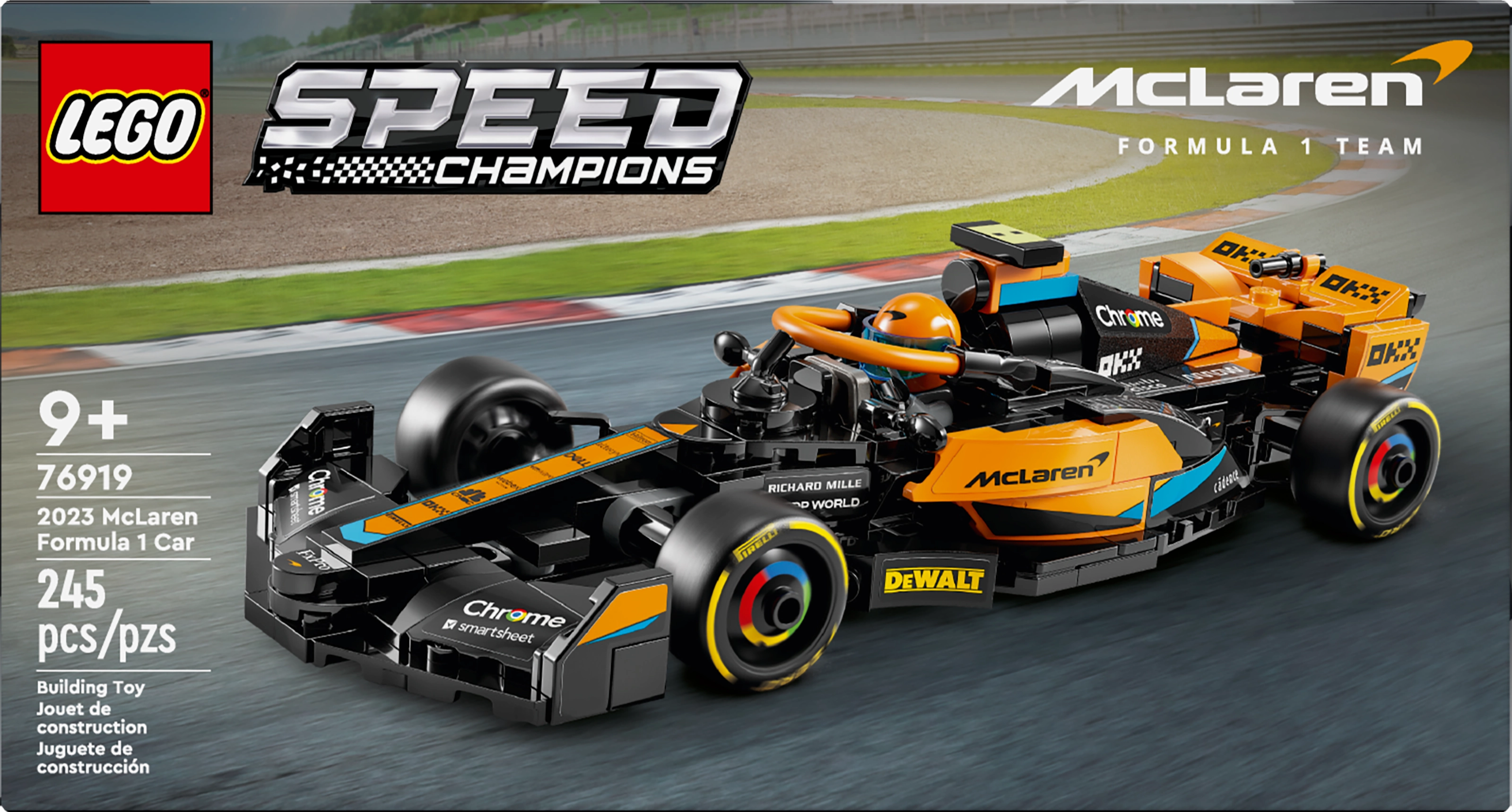 LEGO Speed Champions 2023 McLaren Formula 1 Race Car Toy Set 76919