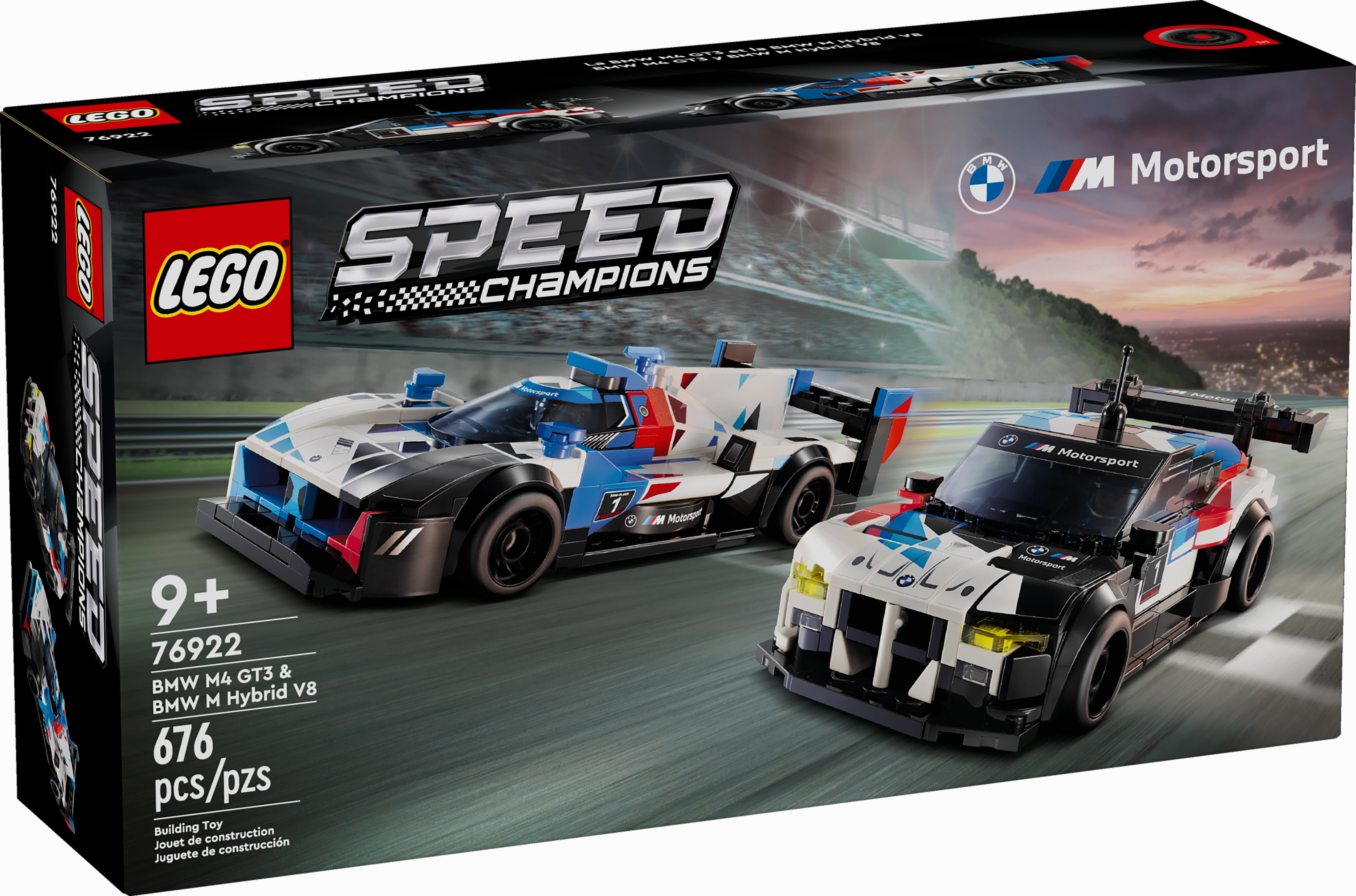 LEGO Speed Champions BMW M4 GT3 & BMW M Hybrid V8 Race Cars Set 76922
