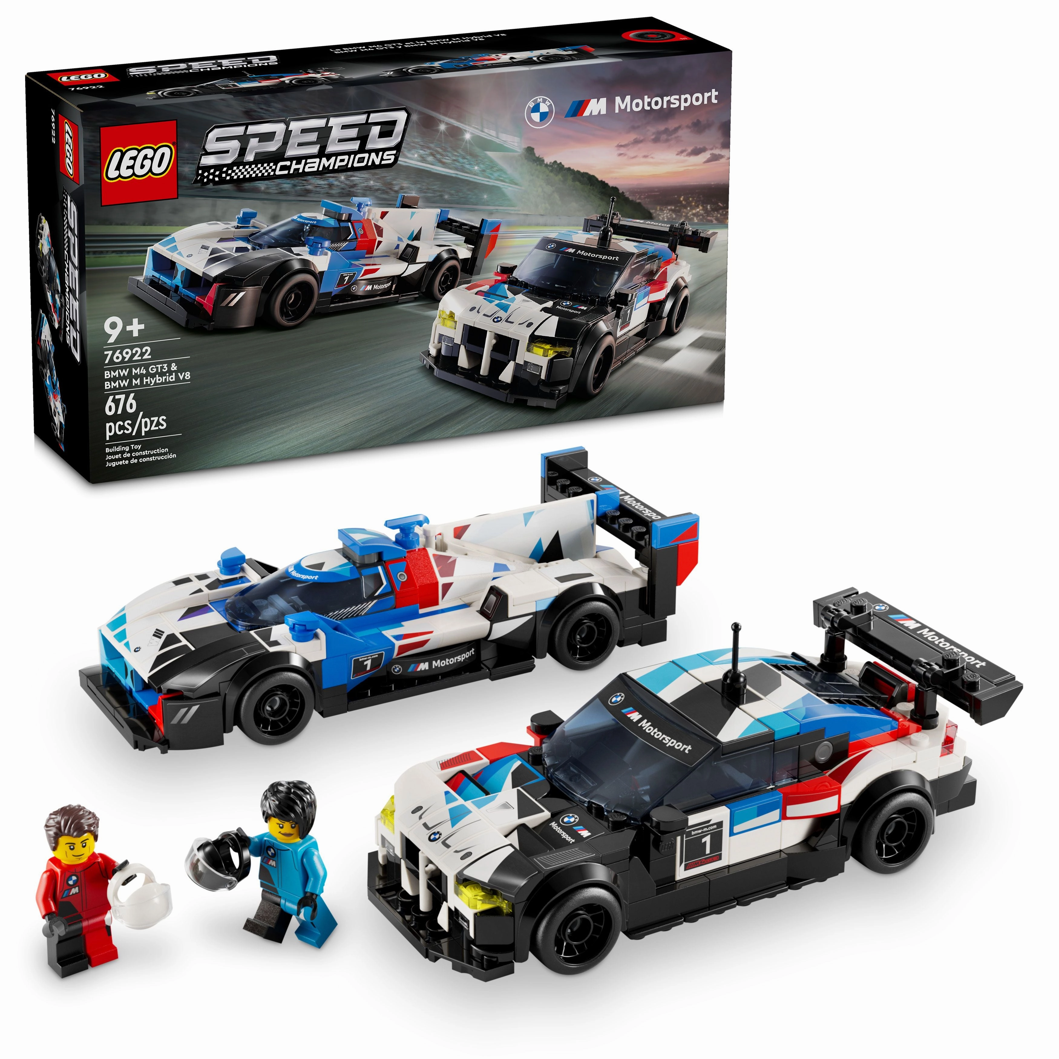 LEGO Speed Champions BMW M4 GT3 & BMW M Hybrid V8 Race Cars Set 76922