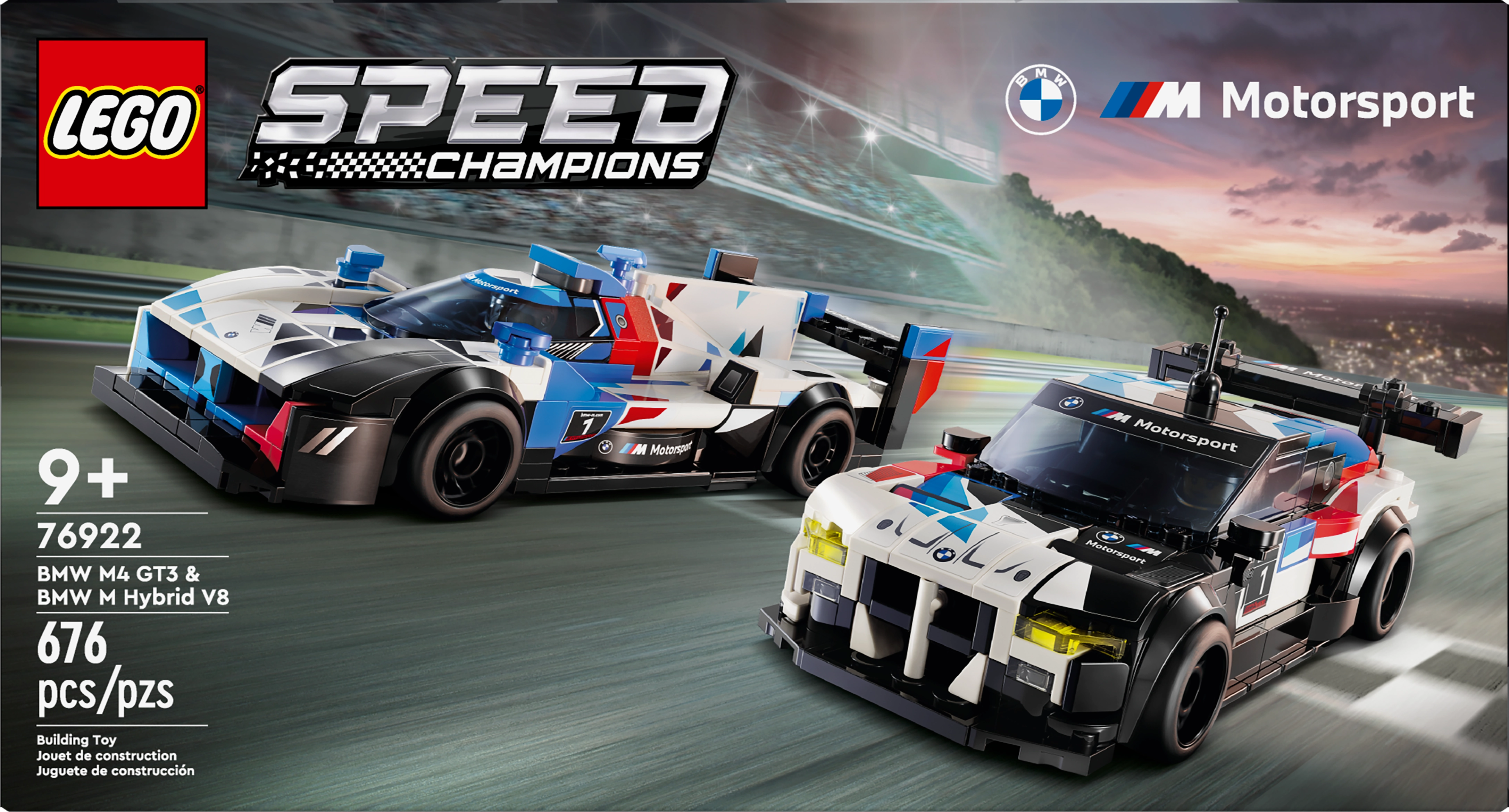 LEGO Speed Champions BMW M4 GT3 & BMW M Hybrid V8 Race Cars Set 76922