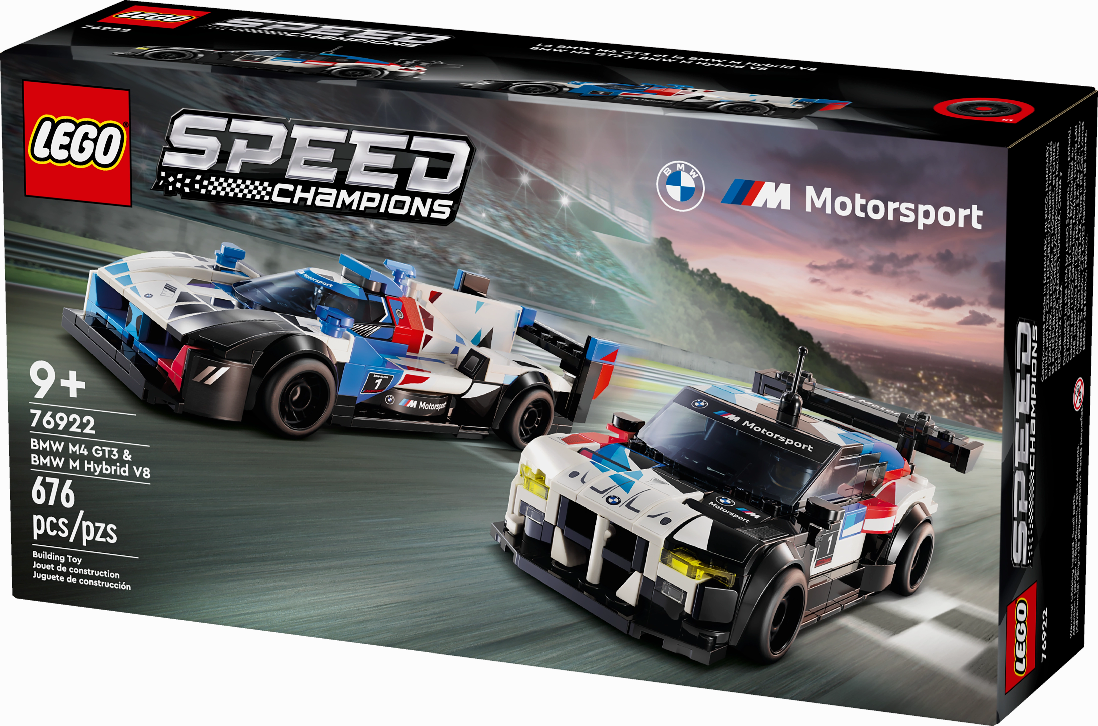 LEGO Speed Champions BMW M4 GT3 & BMW M Hybrid V8 Race Cars Set 76922