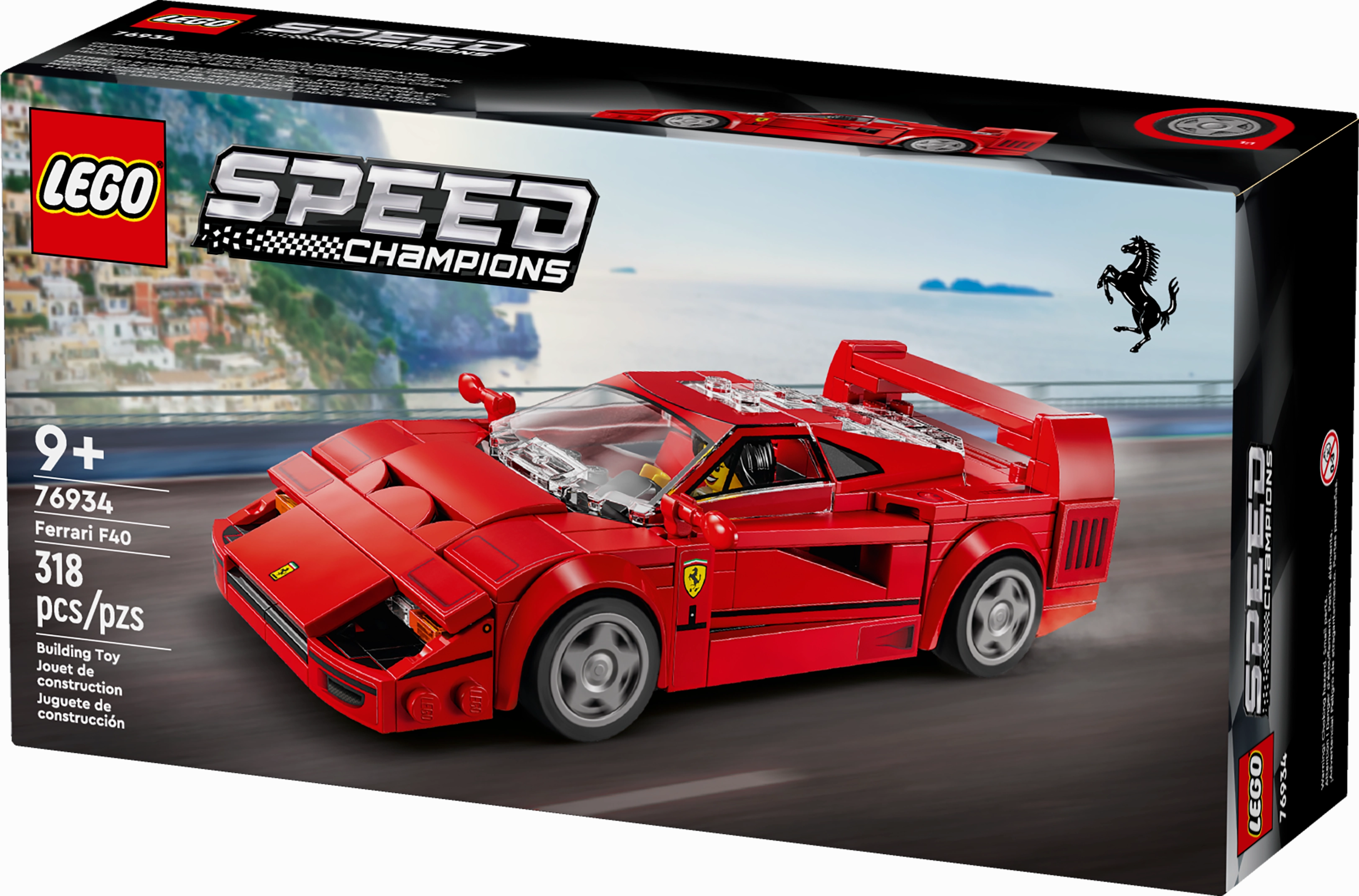 LEGO Speed Champions Ferrari F40 Supercar Buildable Vehicle and Toy Model Car Playset 76934