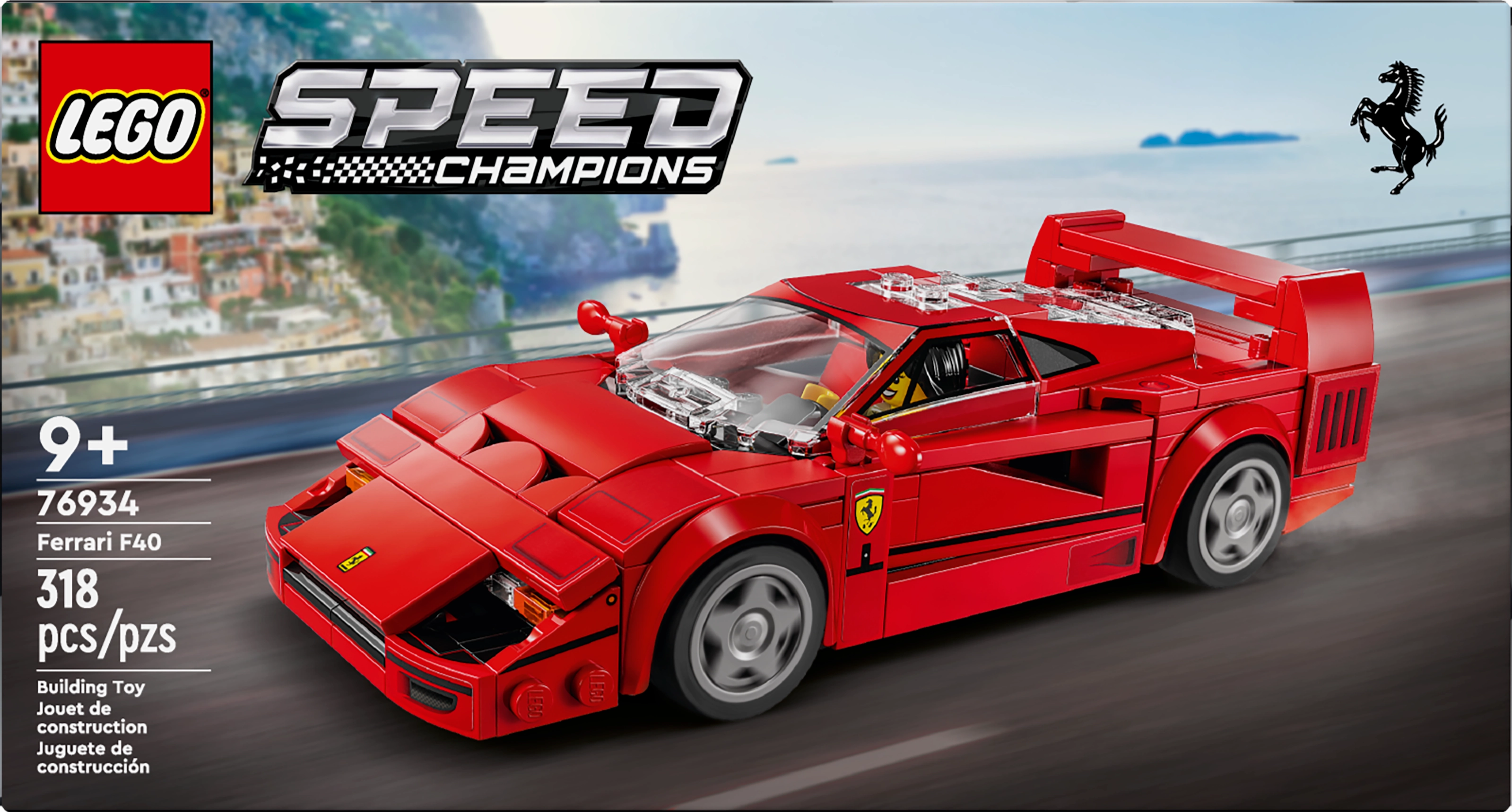 LEGO Speed Champions Ferrari F40 Supercar Buildable Vehicle and Toy Model Car Playset 76934