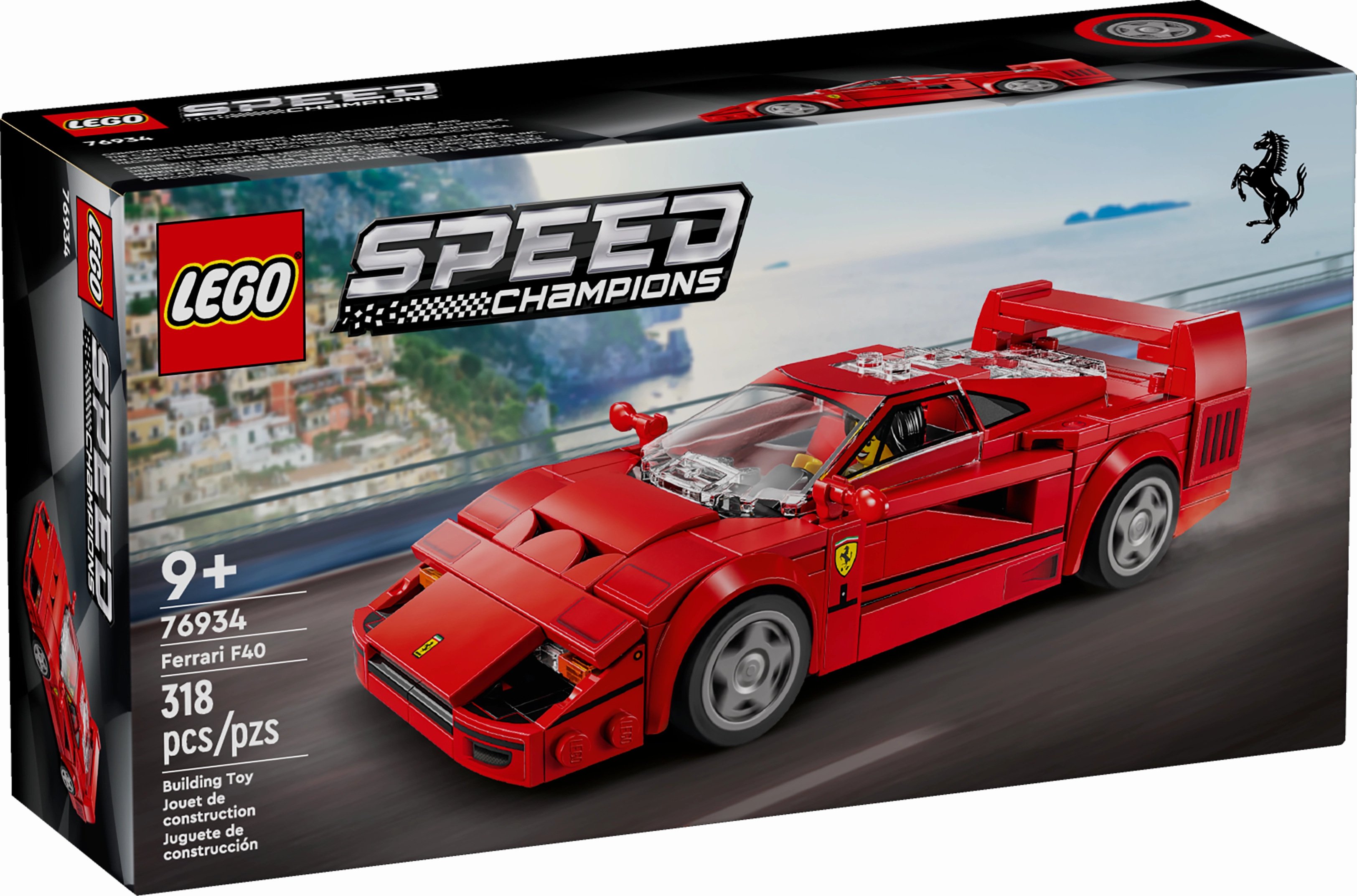 LEGO Speed Champions Ferrari F40 Supercar Buildable Vehicle and Toy Model Car Playset 76934
