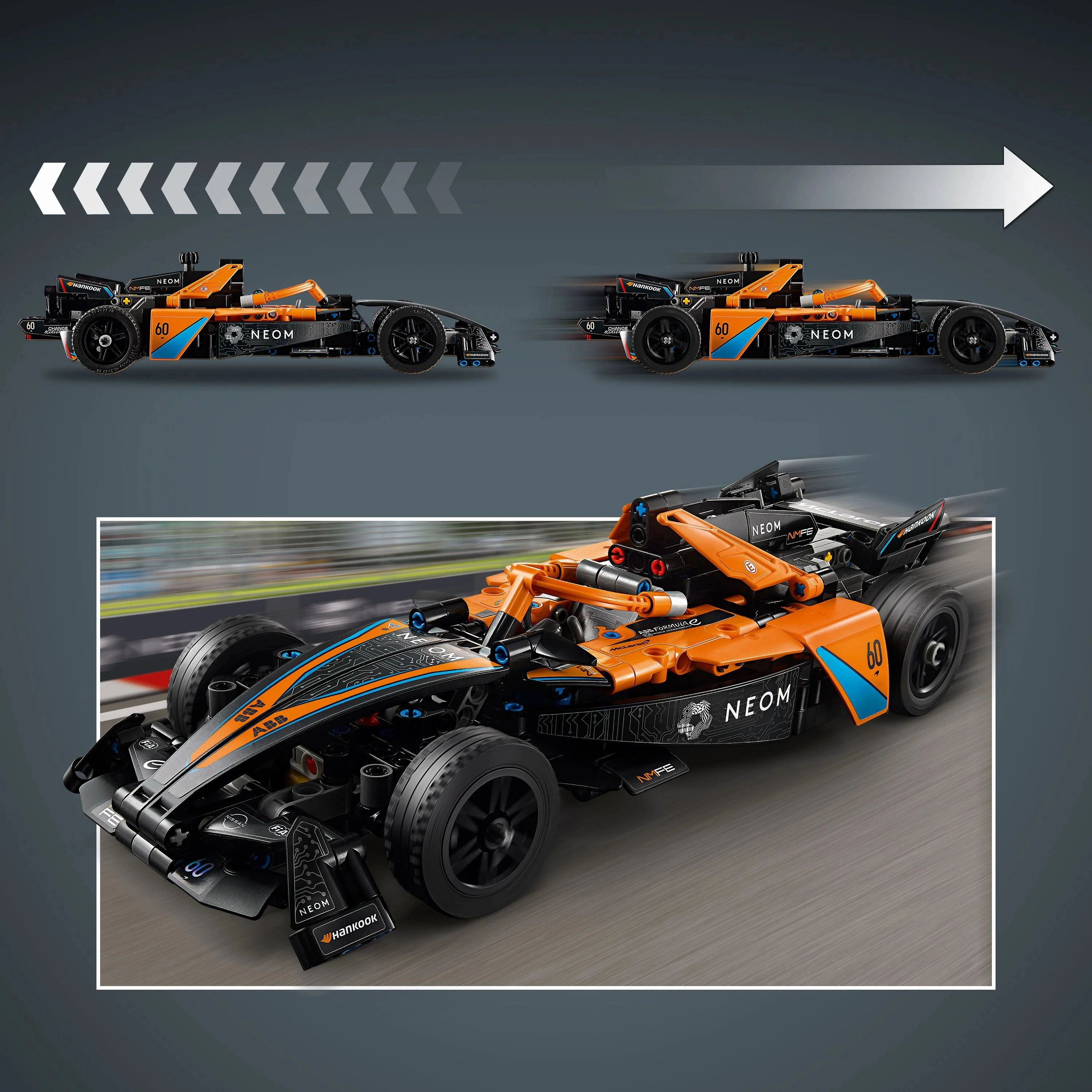 LEGO Technic NEOM McLaren Formula E Race Car Toy Gift Model 42169