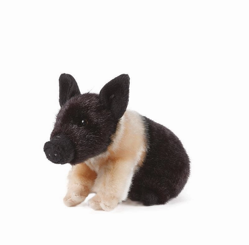 Living Nature 17cm Piglet Black & Pink Plush