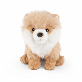 LIVING NATURE 19cm Sitting Pomeranian Plush