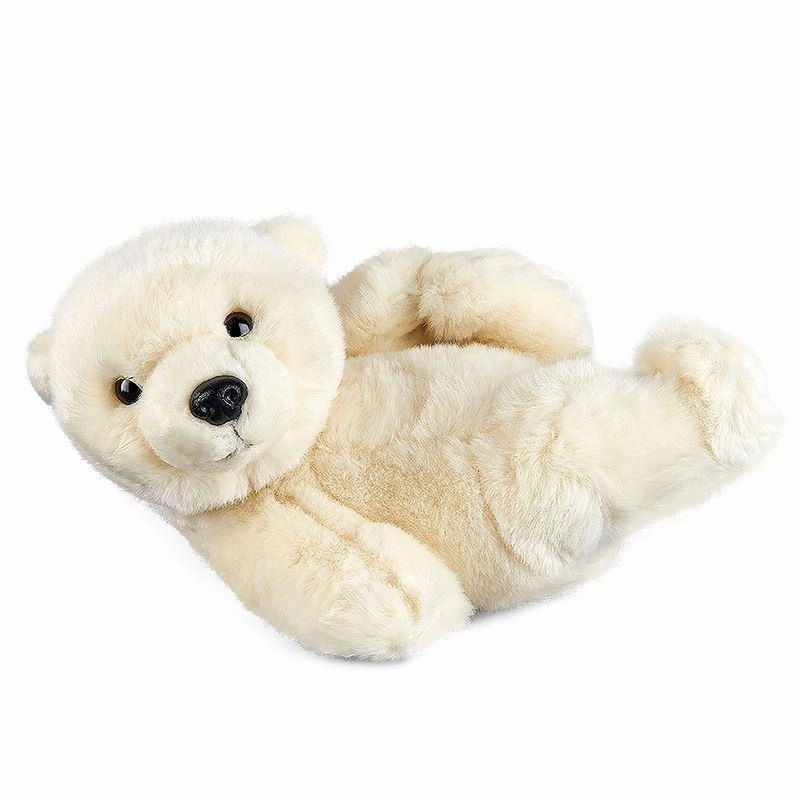 LIVING NATURE 26cm Playing Polar Bear Cub Soft Toy