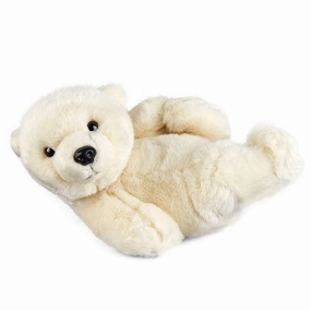 LIVING NATURE 26cm Playing Polar Bear Cub Soft Toy