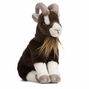 LIVING NATURE Brown Goat Sitting 20cm Soft Toy