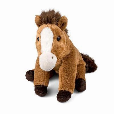 LIVING NATURE Lying Brown Horse 21cm Plush