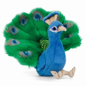 LIVING NATURE Peacock 18cm Soft Toy