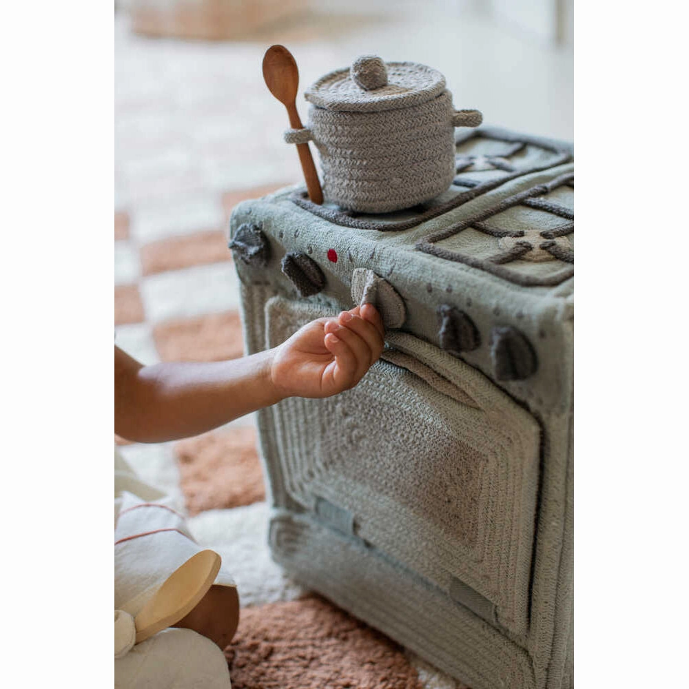 Lorena Canals Kitchen Play Basket Kitchen - 28x30x33cm (Pre-Order; Est. Delivery in 4-8 Weeks)