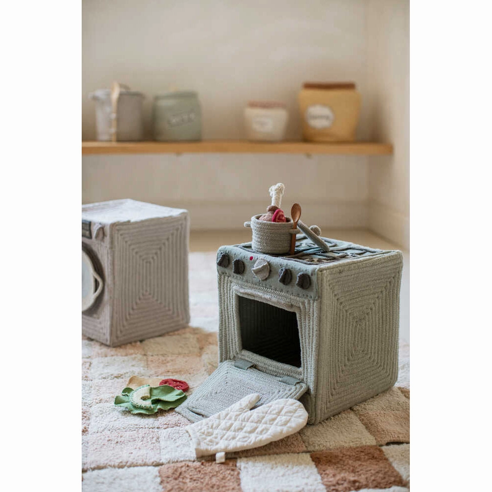 Lorena Canals Kitchen Play Basket Kitchen - 28x30x33cm (Pre-Order; Est. Delivery in 4-8 Weeks)
