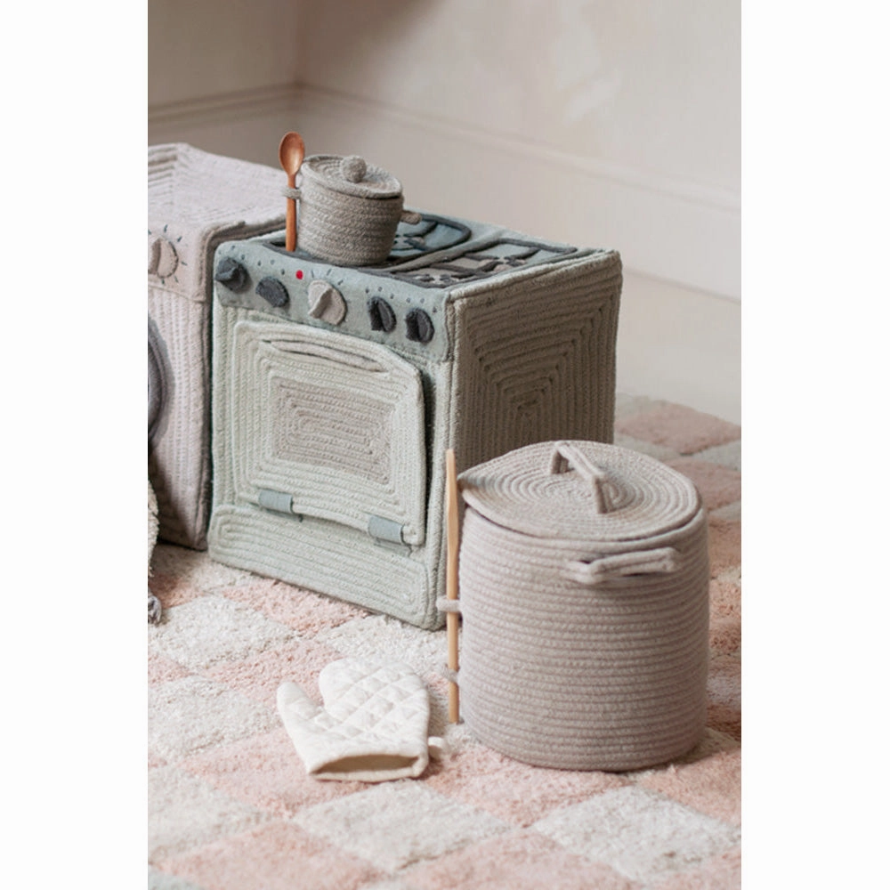 Lorena Canals Kitchen Play Basket Little Chef - 20x20x26cm (Pre-Order; Est. Delivery in 4-8 Weeks)