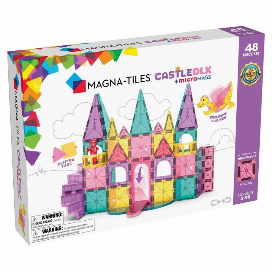Magna-Tiles - Castle DLX   microMAGS 48-Piece Magnetic Construction Set