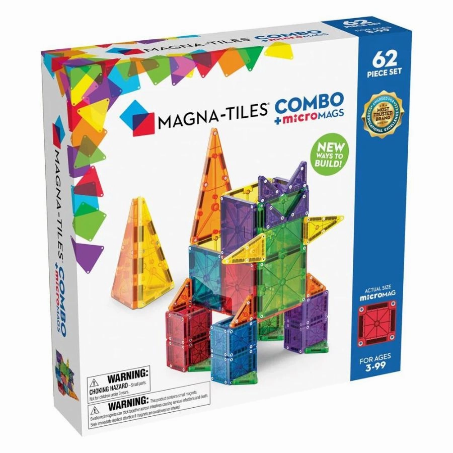 Magna-Tiles -  Combo   microMAGS 62 Piece Magnetic Construction Set