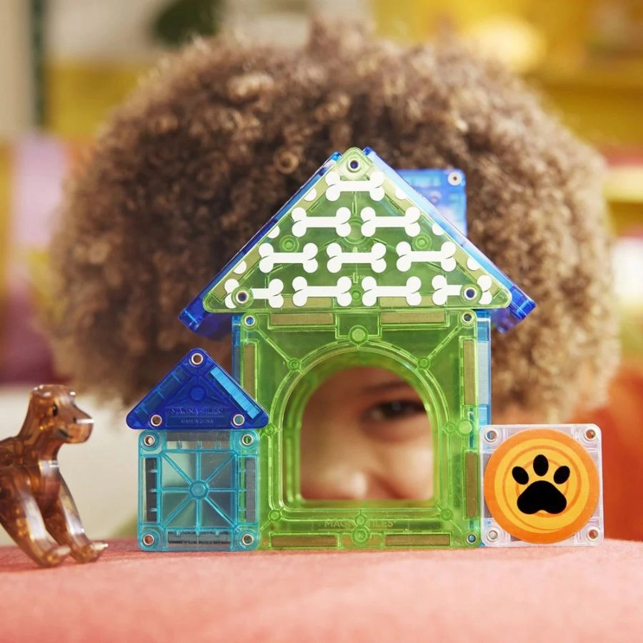 Magna-Tiles - Dog House 13 Pieces - The Original Magnetic Tile
