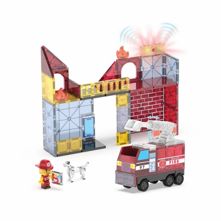 Magna-Tiles - Fire Station 50 Piece | The Original Magnetic Tile