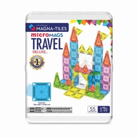 Magna-Tiles - microMAGS Travel Set Deluxe 55 Pieces | The Original Magnetic Tile