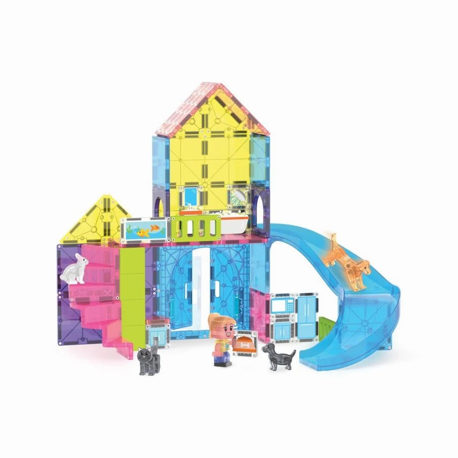 Magna-Tiles - Pet Playhouse 50 Piece The Original Magnetic Tile