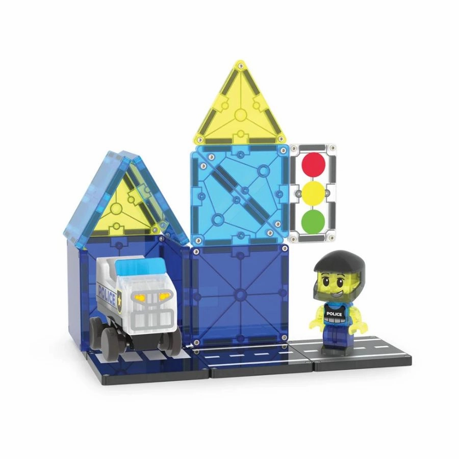 Magna-Tiles - Police Patrol 20 Piece | The Original Magnetic Tile