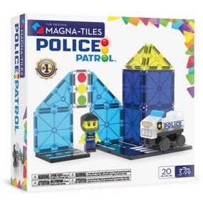 Magna-Tiles - Police Patrol 20 Piece | The Original Magnetic Tile