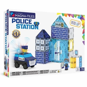 Magna-Tiles - Police Station 35 Pieces | The Original Magnetic Tile