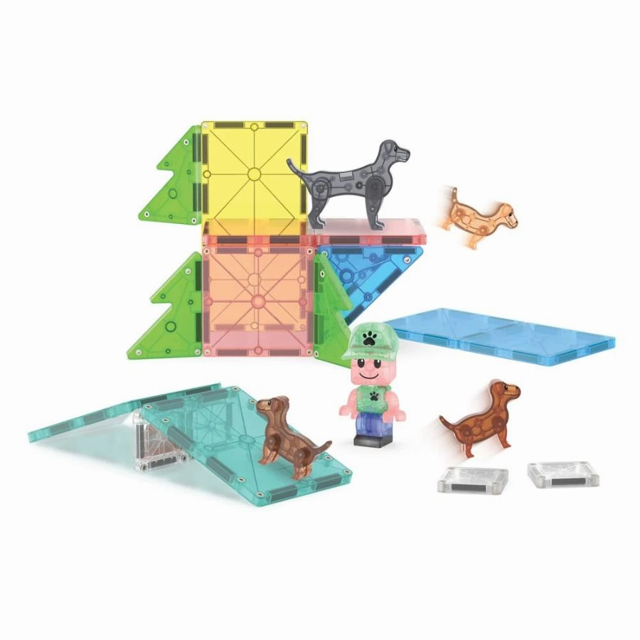 Magna-Tiles - Puppy Park 27 Piece Set The Original Magnetic Tile