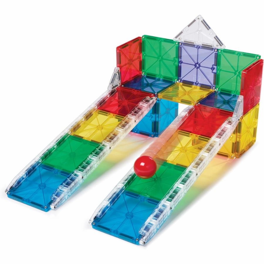 Magna-Tiles -  Rail Racers 33 Piece Magnetic Construction Set