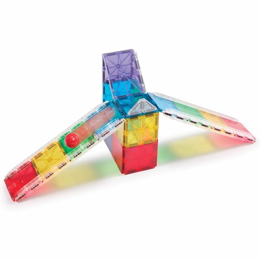 Magna-Tiles -  Rail Racers 33 Piece Magnetic Construction Set