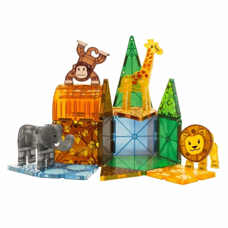 Magna-Tiles - Safari Animals 25-Piece Set Magnetic Tiles