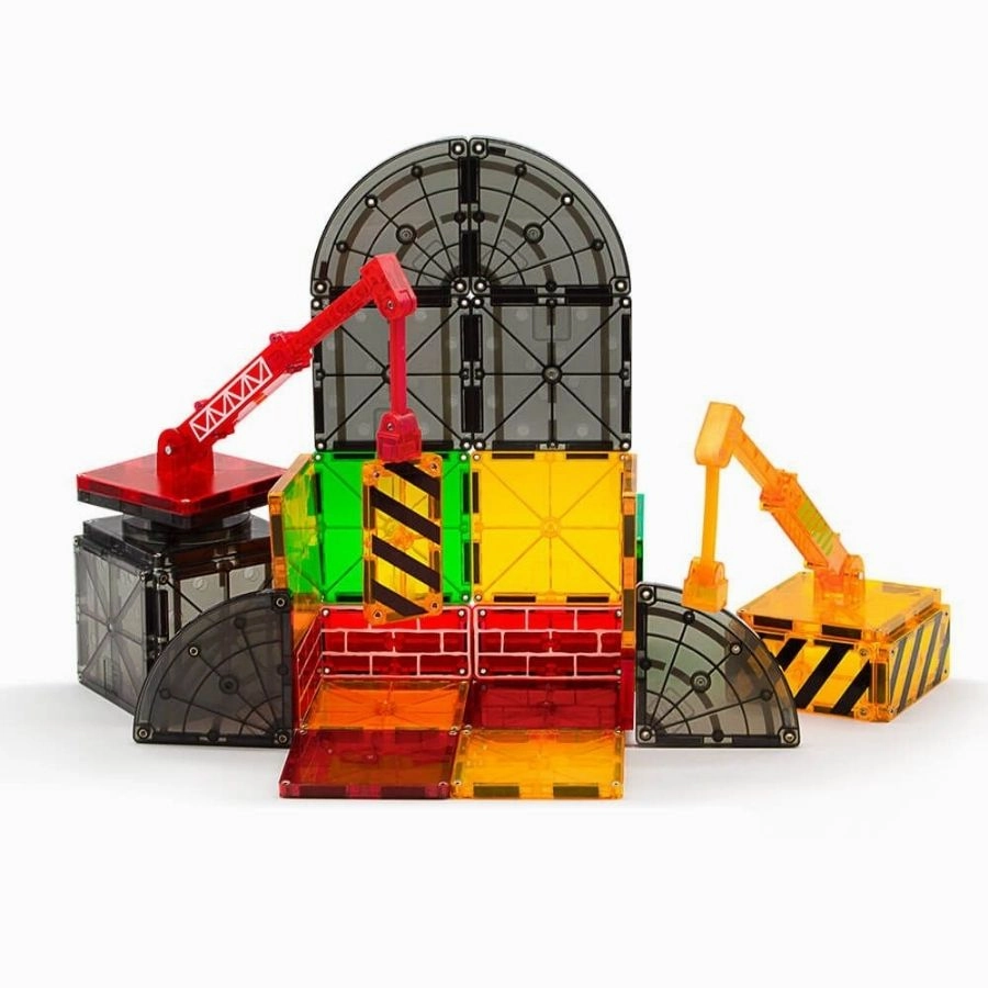 Magna-Tiles: Builder Clear Colours 32 pieces Magnetic Tiles