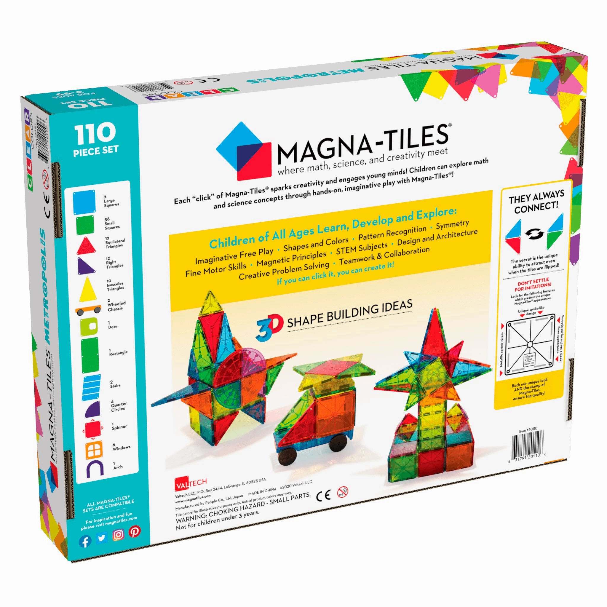 MAGNA-TILES Classic Metropolis 110-Piece Set