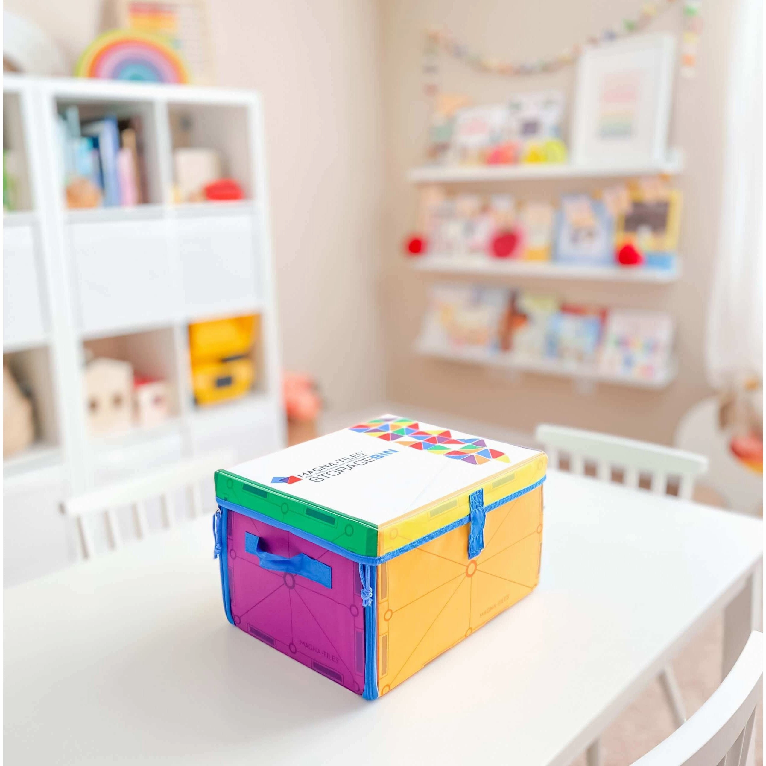 MAGNA-TILES Classic Storage Bin & Interactive Playmat